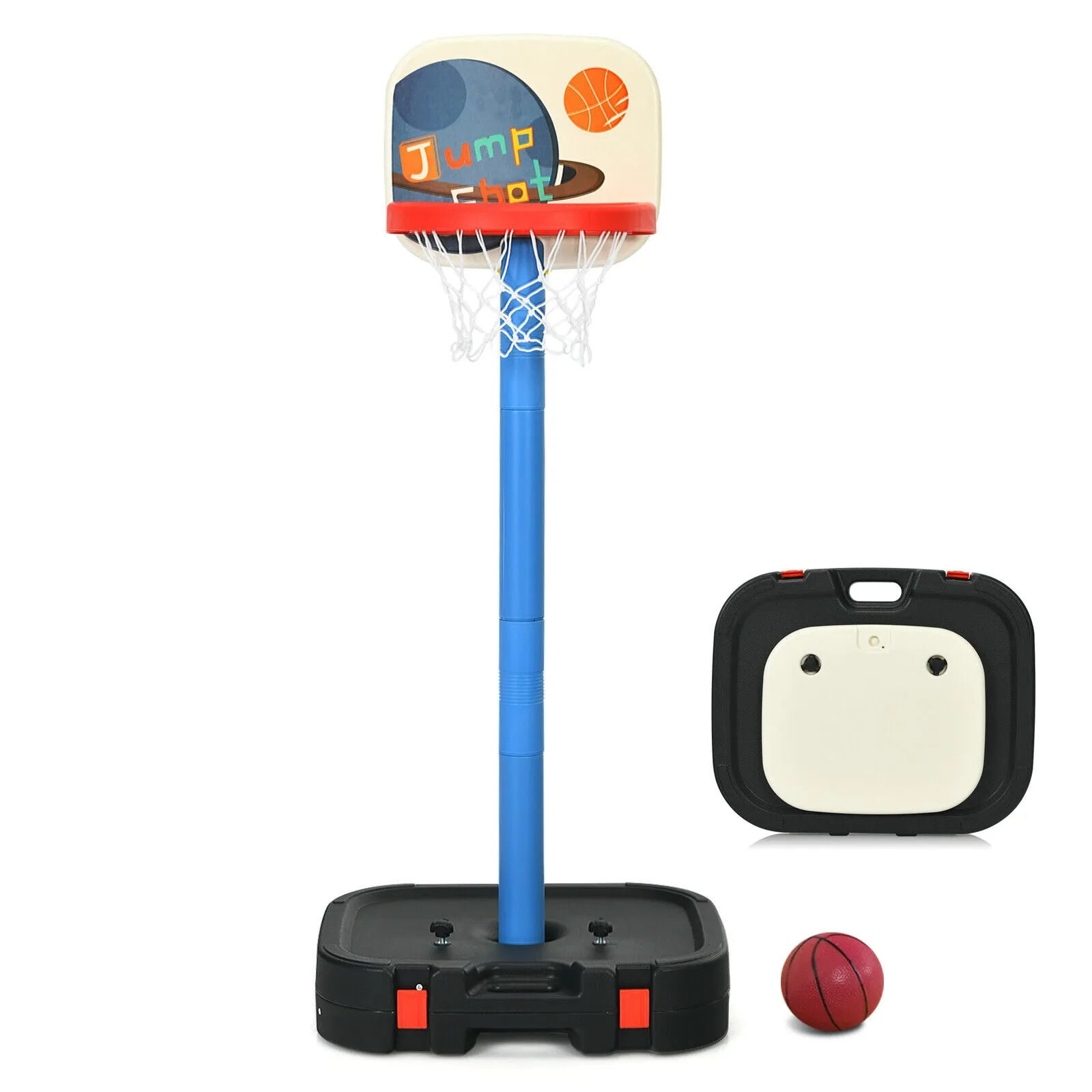 2 in 1 Adjustable Kids Basketball Hoop Set