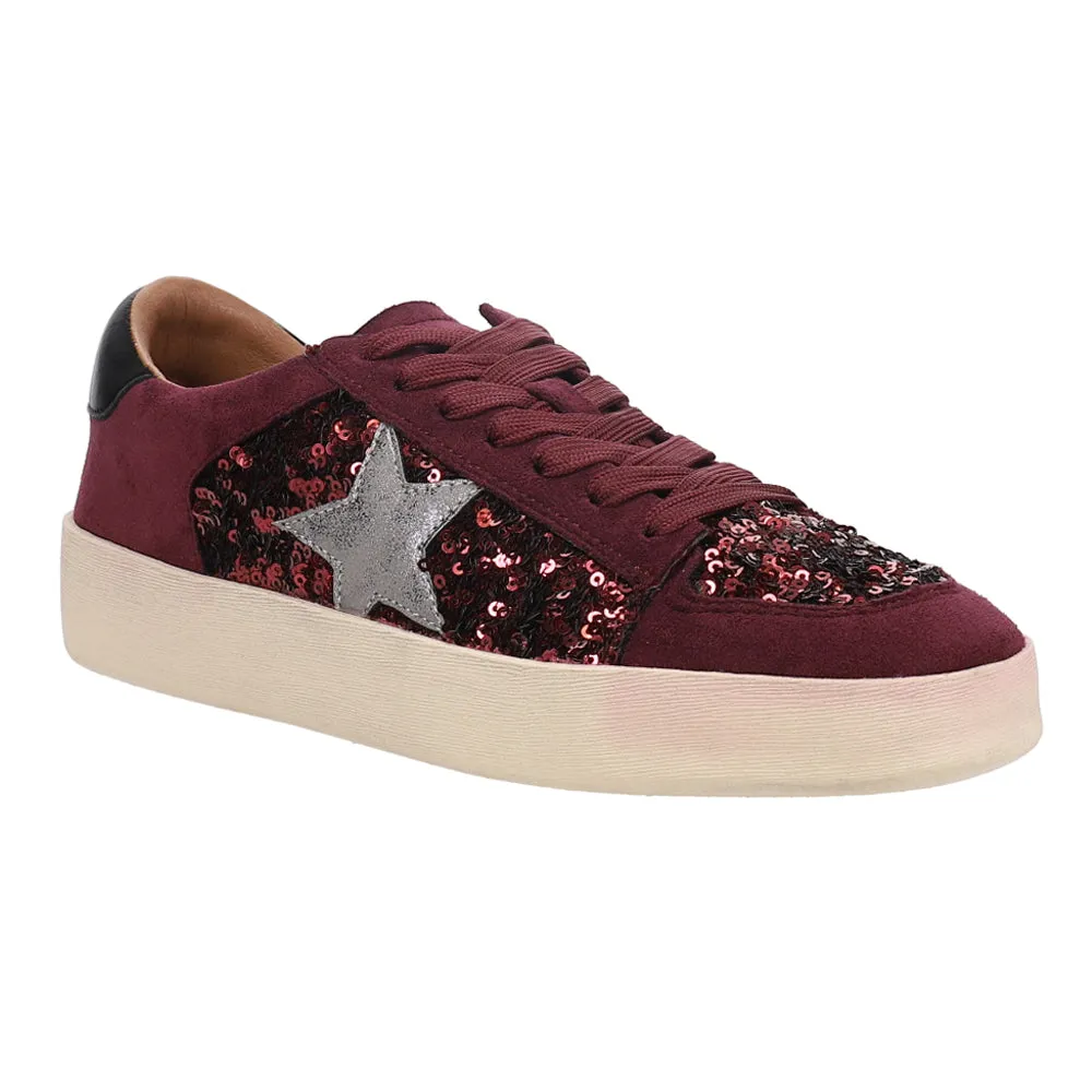 Another Round Sequin Lace Up Sneakers