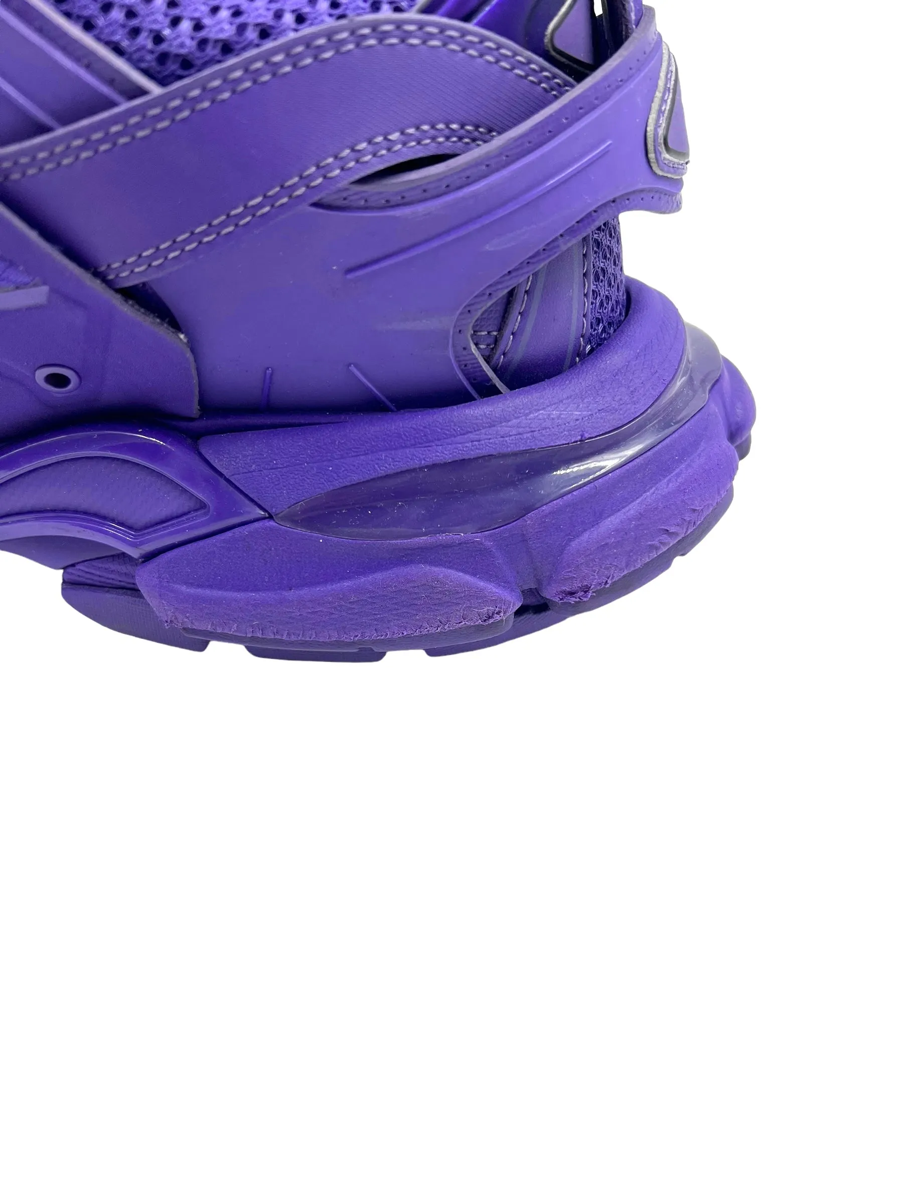 Balenciaga Size 41 Purple Leather Track Sneakers