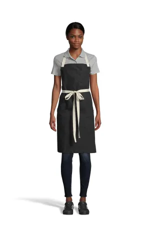 Black Vibe Bib Apron