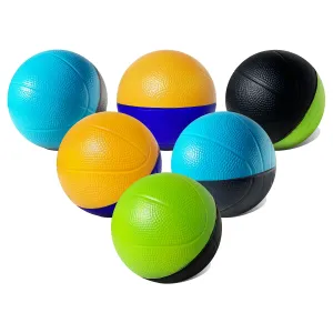 Multicolored 4" Foam Mini Basketball Set Compatible with Nerf Basketball Hoop | Safe