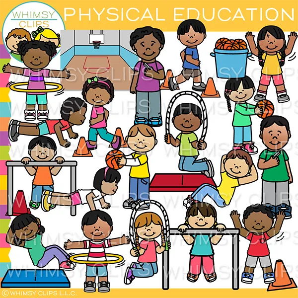 Physical Education Kids Clip Art