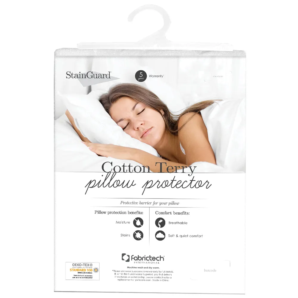 PureCare StainGuard<sup>®</sup> Cotton Terry Pillow Protector