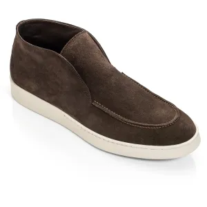 Reed Dark Brown Suede Slip On Boot