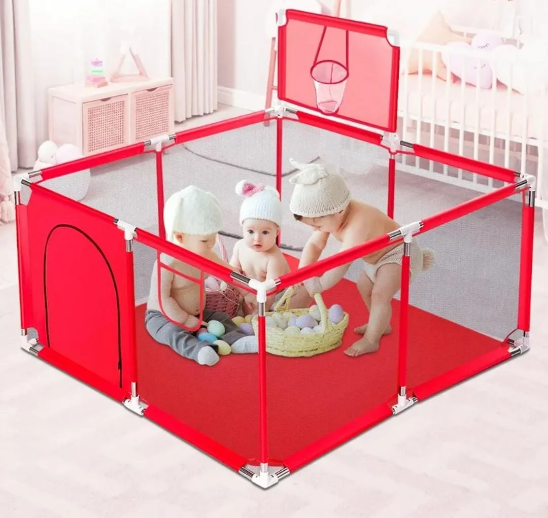 Square Safety Playpen Basketball Active Play for Kids