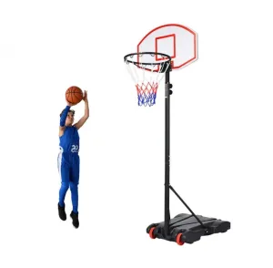 Super Cool Heavy Duty Adjustable Basketball Net / Hoop With Wheels | Stand | From 5.5ft To 7ft | Indoor | Outdoor