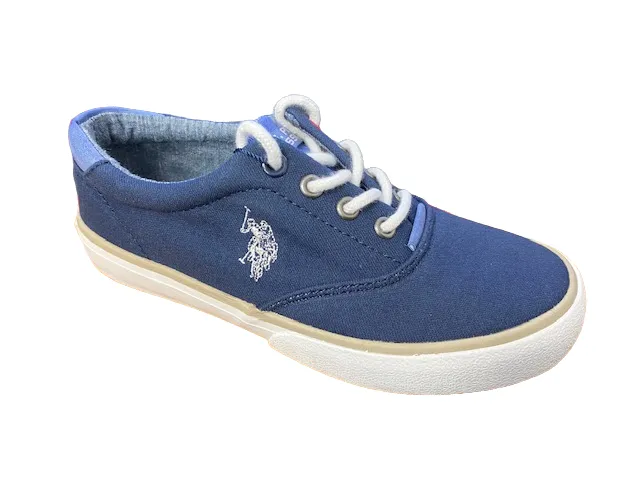 US Polo Assn. boy's shoe in Troy-DKBL GALAB4174S8/C1 dark blue canvas