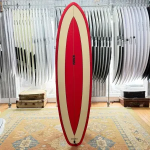 Vouch Fat Arse Wombat Surfboard - 6'8" - Red/Cream