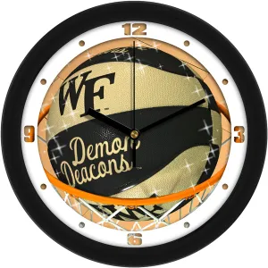 Wake Forest Wall Clock - Basketball Slam Dunk