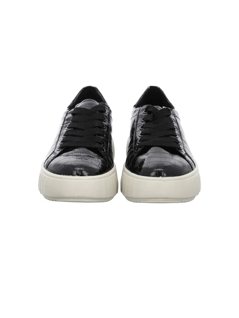 WOMEN'S ARA MIKKY PLATFORM SNEAKER | BLACK CROCO PRINT